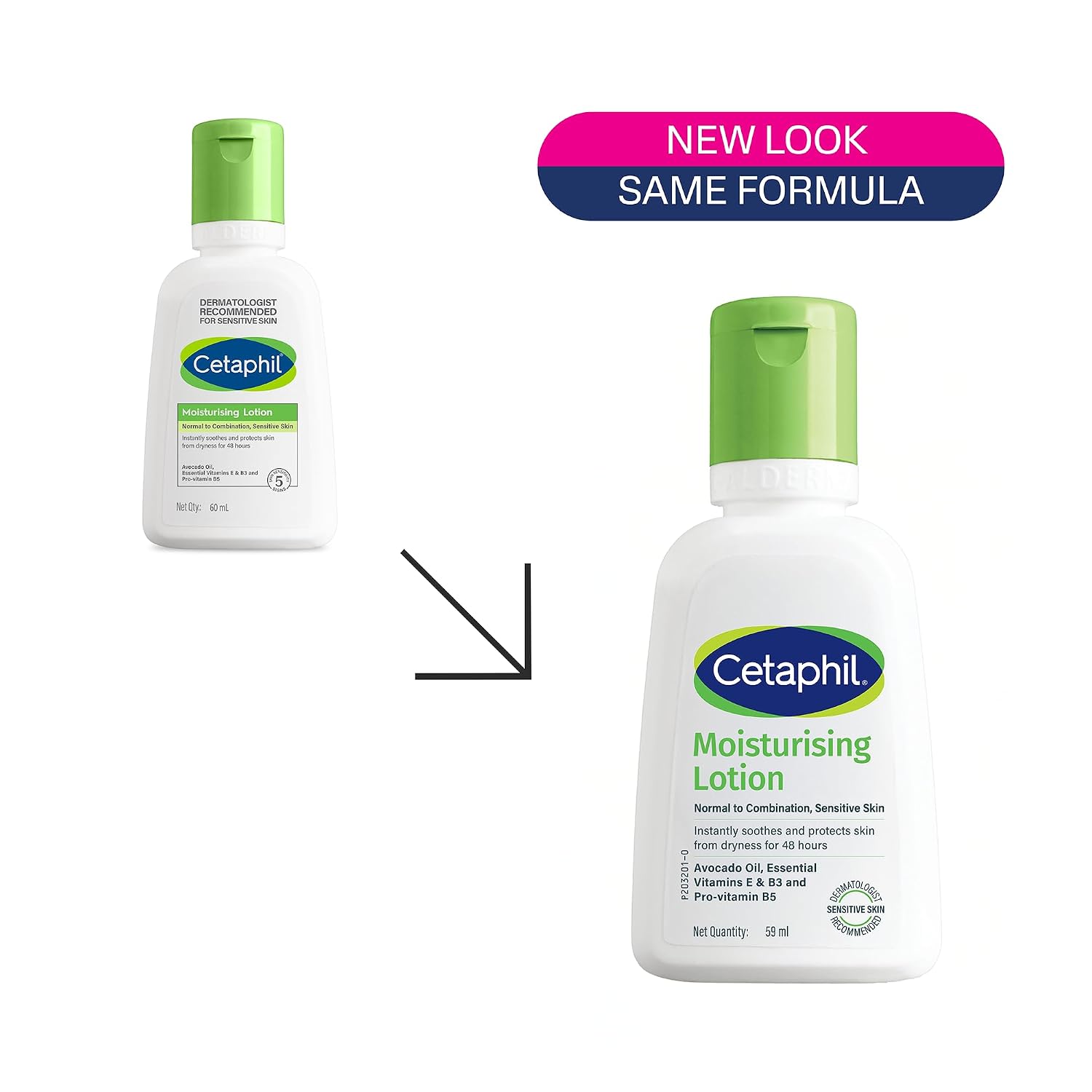 Cetaphil Moisturising Lotion 59 ml for Face & Body, Hydrating Moisturizer for Normal & Dry Skin, Dermatologist Recommended
