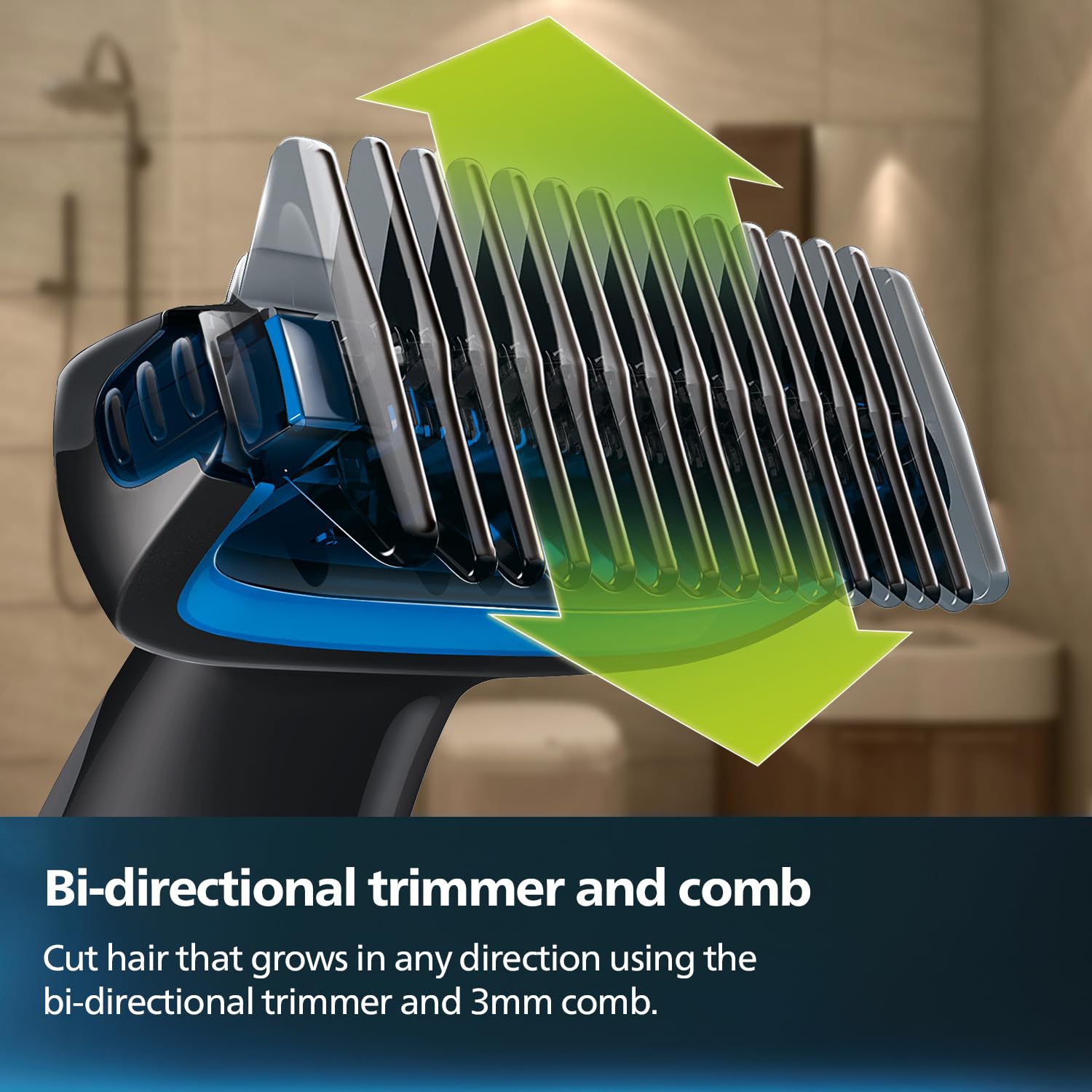 Philips Body & Balls Trimmer for Men Private Parts | Safe Intimate Grooming | Clinically Tested on Sensitive Skin | 100% Showerproof | 60min runtime | 5yrs* Warranty | India's #1 Men's Trimmer*|BG3470