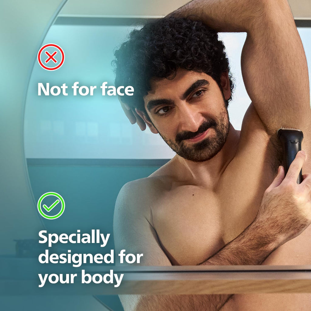 Philips Body & Balls Trimmer for Men Private Parts | Safe Intimate Grooming | Clinically Tested on Sensitive Skin | 100% Showerproof | 60min runtime | 5yrs* Warranty | India's #1 Men's Trimmer*|BG3470