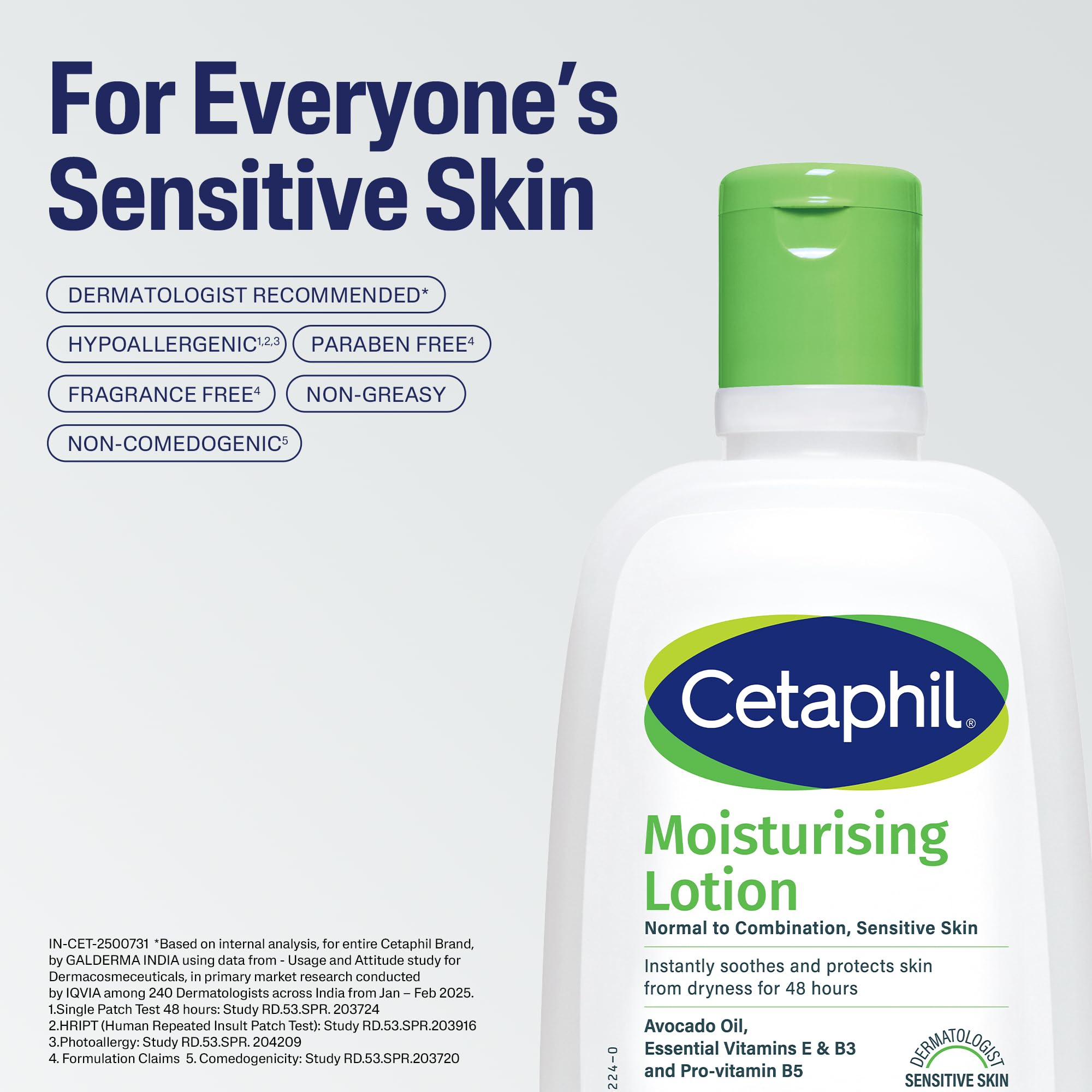Cetaphil Moisturising Lotion 59 ml for Face & Body, Hydrating Moisturizer for Normal & Dry Skin, Dermatologist Recommended