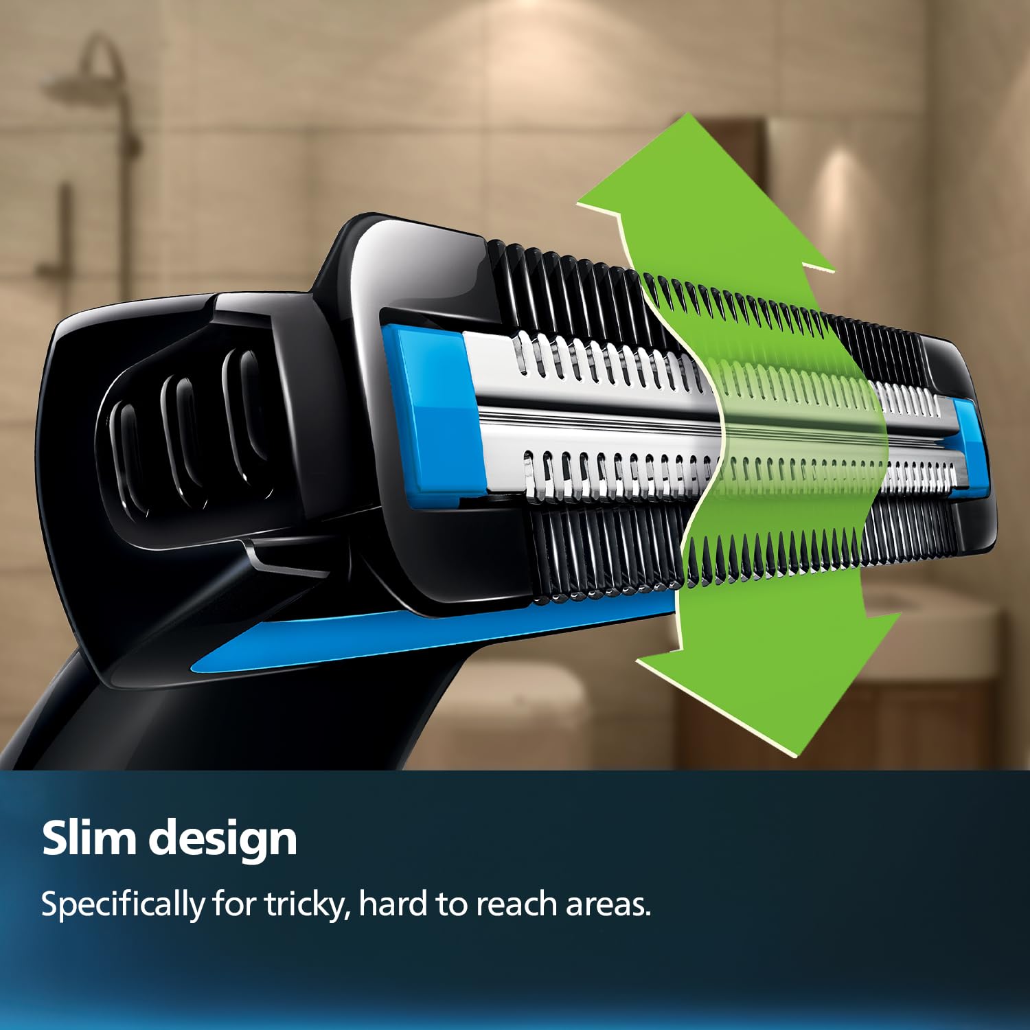 Philips Body & Balls Trimmer for Men Private Parts | Safe Intimate Grooming | Clinically Tested on Sensitive Skin | 100% Showerproof | 60min runtime | 5yrs* Warranty | India's #1 Men's Trimmer*|BG3470