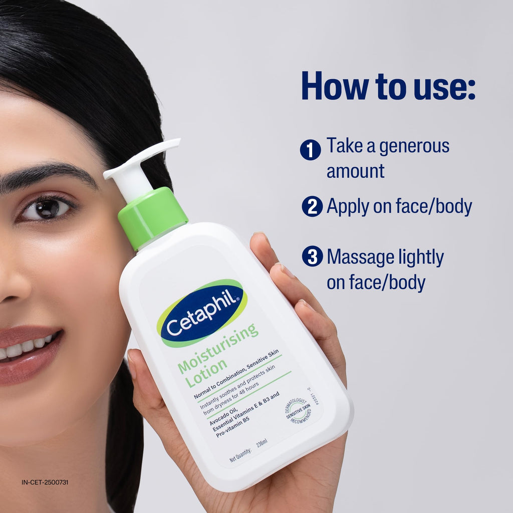 Cetaphil Moisturising Lotion 59 ml for Face & Body, Hydrating Moisturizer for Normal & Dry Skin, Dermatologist Recommended