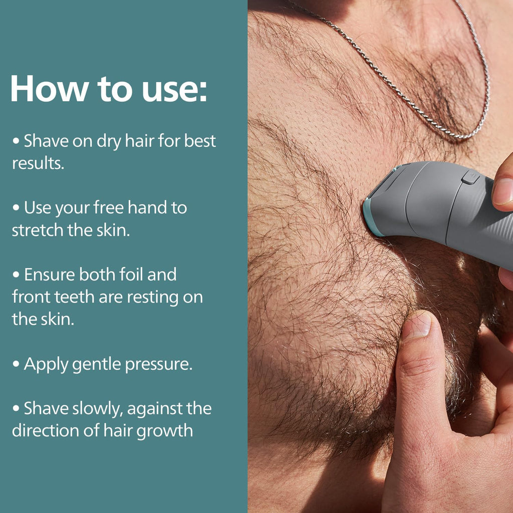 Philips Body & Balls Trimmer for Men Private Parts | Safe Intimate Grooming | Clinically Tested on Sensitive Skin | 100% Showerproof | 60min runtime | 5yrs* Warranty | India's #1 Men's Trimmer*|BG3470